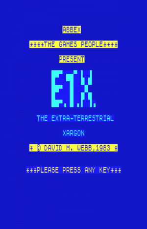 E.T.X. - The Extra-Terrestrial Xargon (1983)(Abbex Electronics) ROM