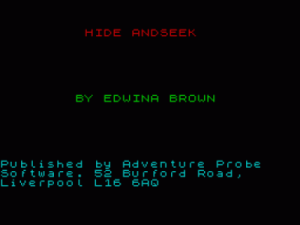 Hide And Seek (1997)(Adventure Probe Software) ROM