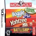 4 Game Fun Pack - Monopoly + Boggle + Yahtzee + Battleship